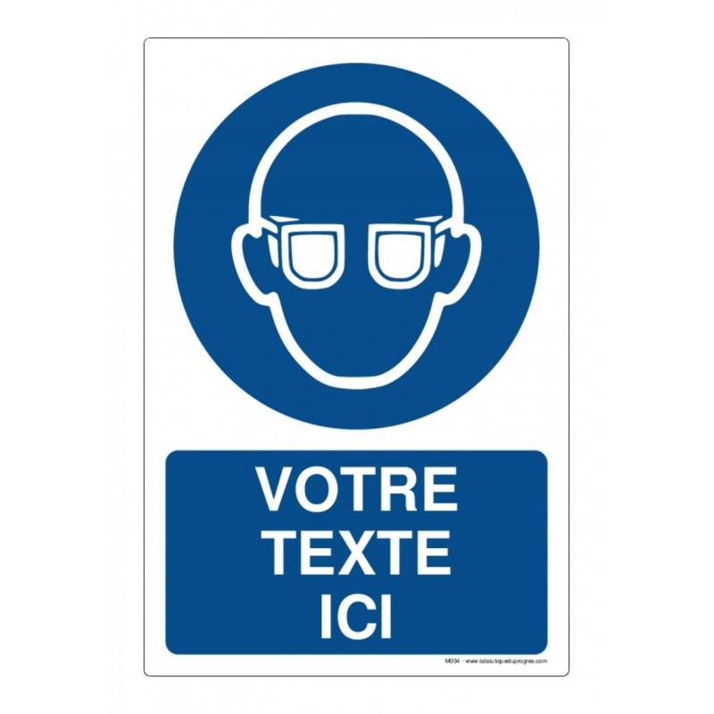 M Port Des Lunettes De Protection Obligatoire Texte